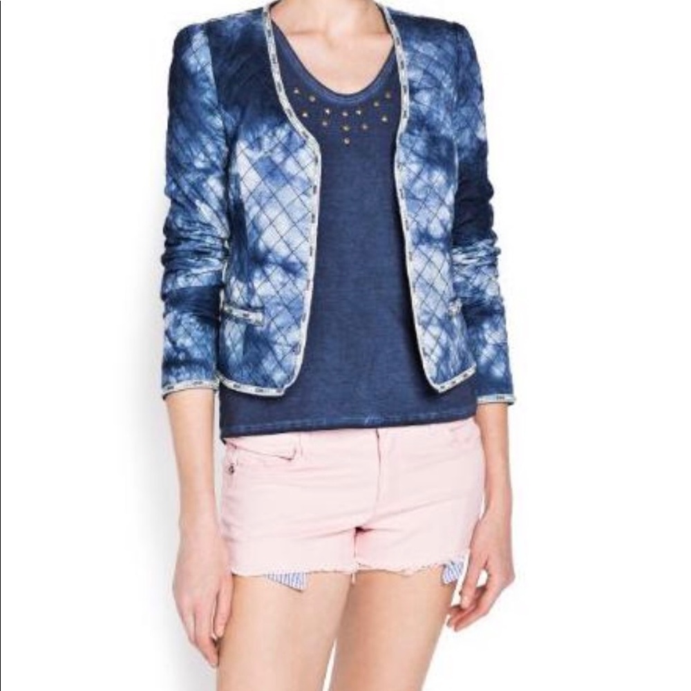 Mango Quilted Tie Dye Jacket